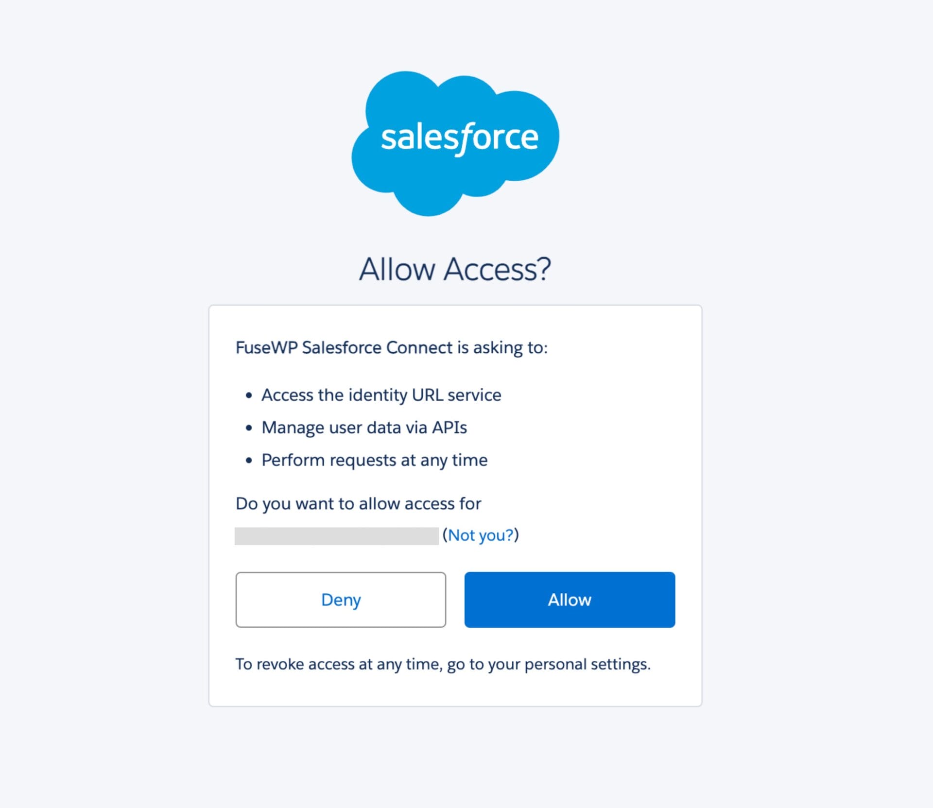 Salesforce oauth login page