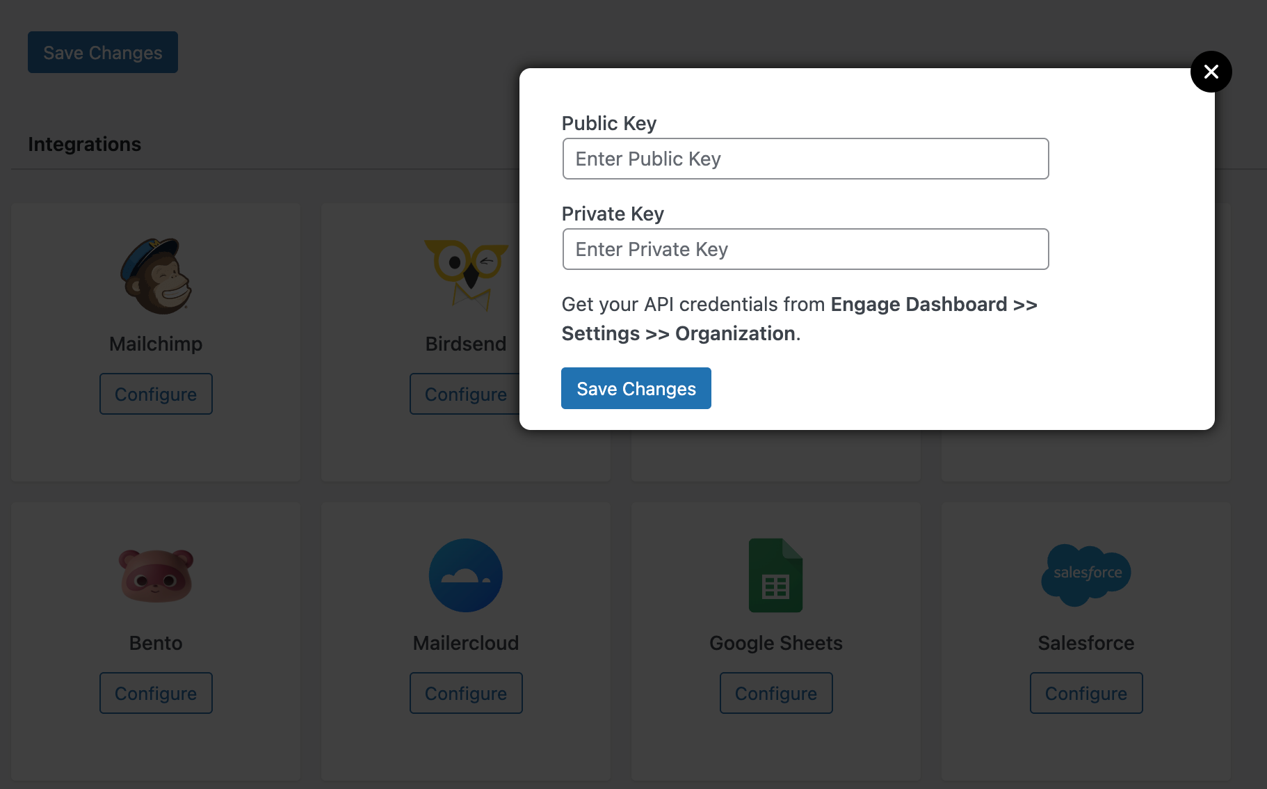 Connecting FuseWP to Engage.so