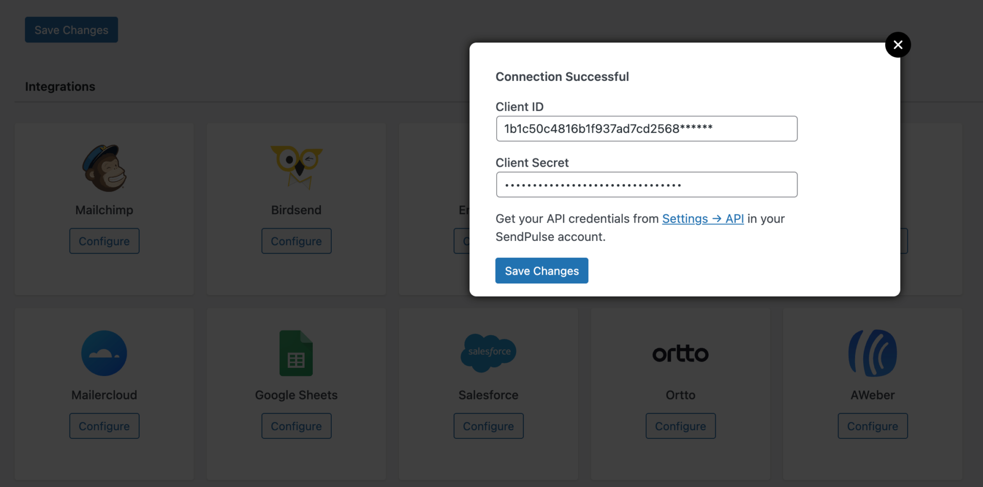 Integrating WordPress with SendPulse