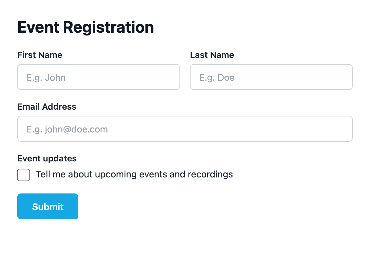 Opt-in checkbox on a Forminator form