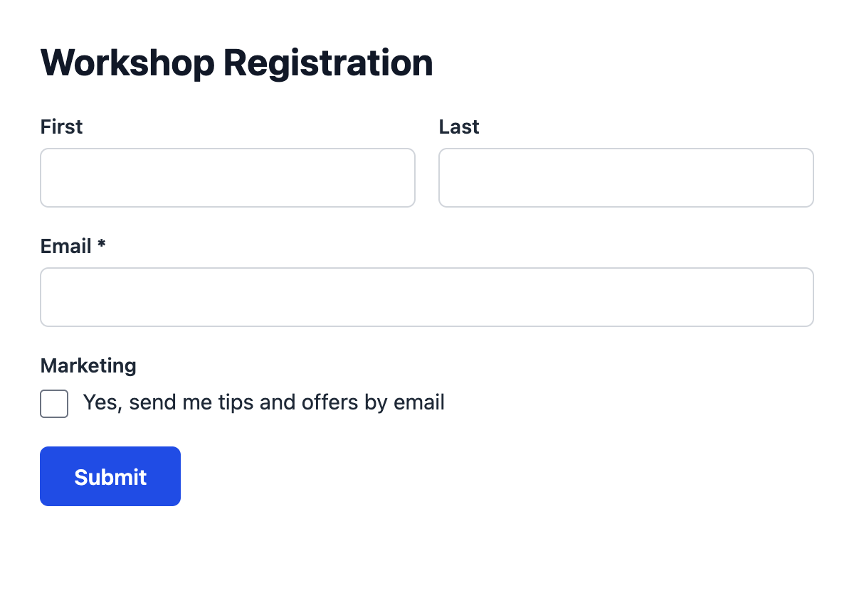 Opt-in checkbox on a Gravity Forms form