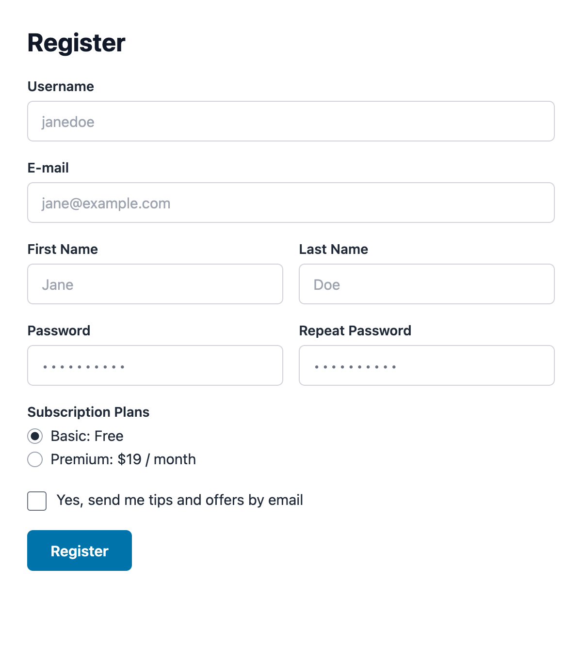 Opt-in checkbox on a Paid Member Subscriptions form