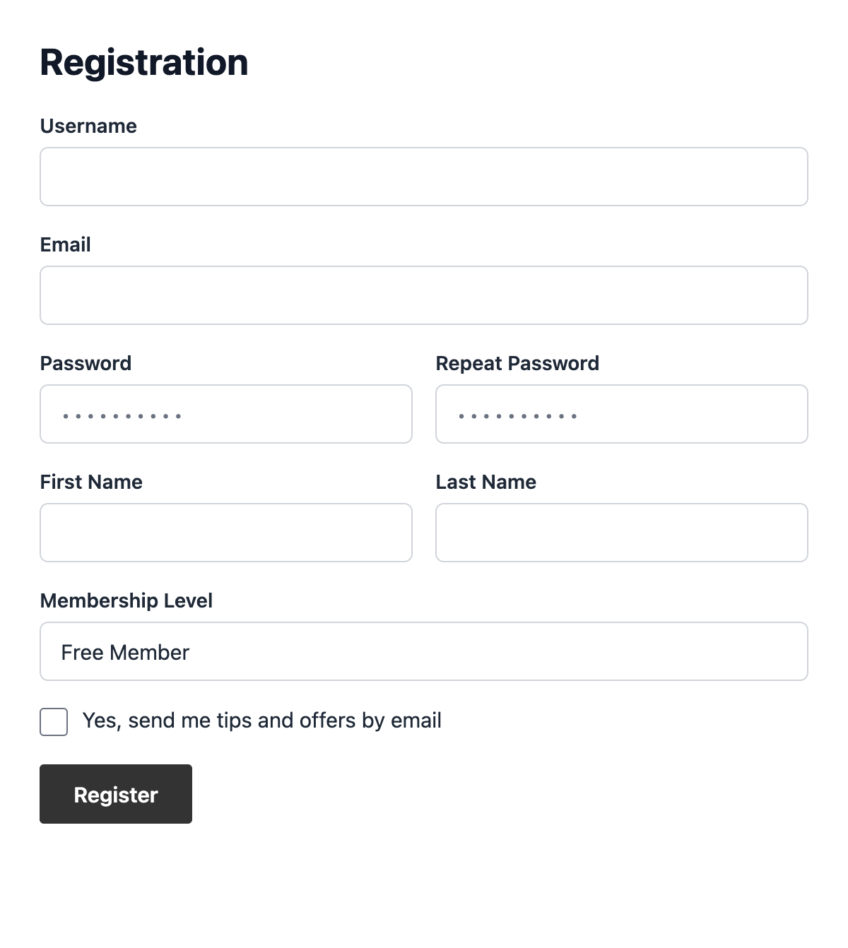 Opt-in checkbox on a Simple Membership form
