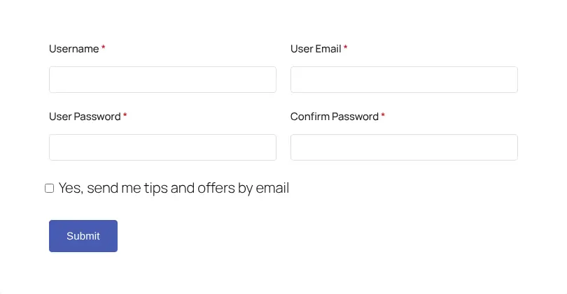 Opt-in checkbox on a User Registration form