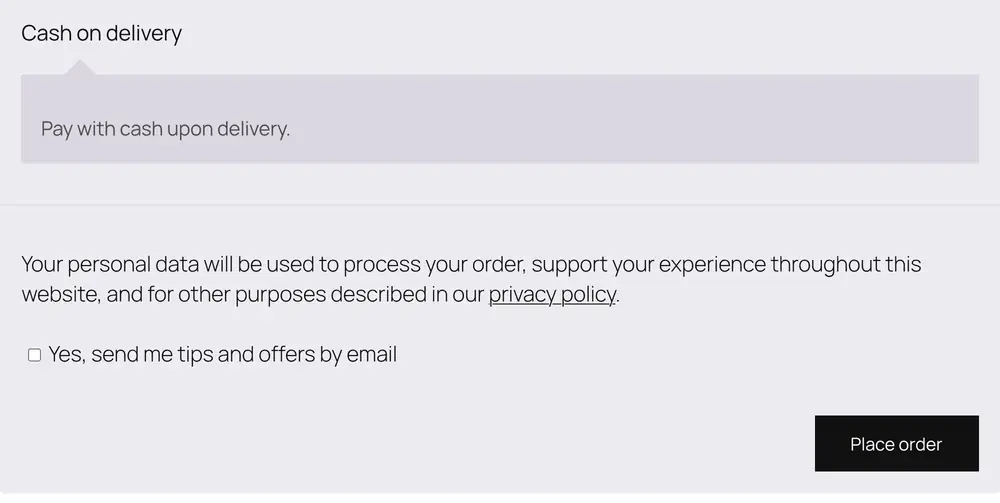 Opt-in checkbox on the WooCommerce classic checkout